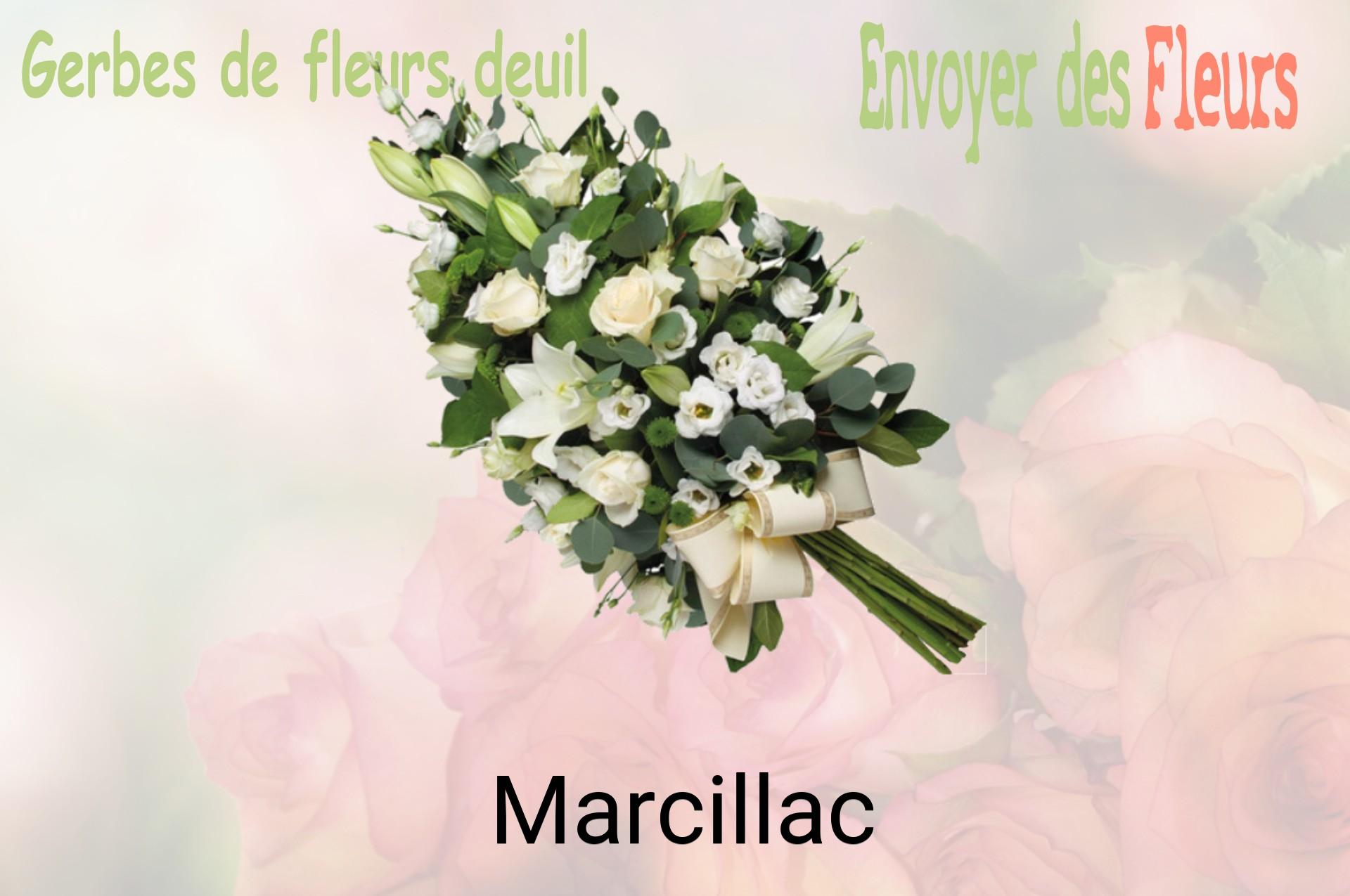Gerbe de fleurs de deuil livrée à Marcillac